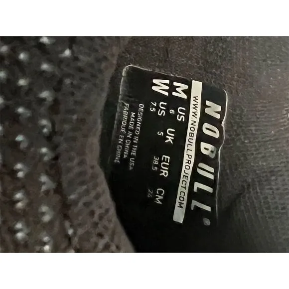 Nobull Women's Turf Trainer Low Shoes Black Size 7.5 Athletic Sneaker