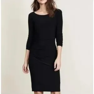 Norma Kamali Kulture Women's Ruched Sheath Dress Size XL Black Whimsigoth NWOT