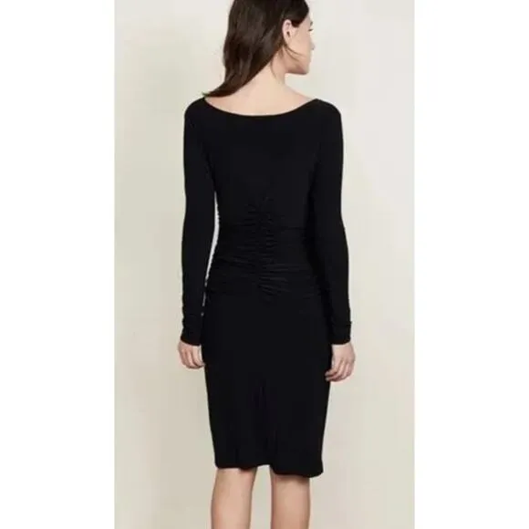 Norma Kamali Kulture Women's Ruched Sheath Dress Size XL Black Whimsigoth NWOT