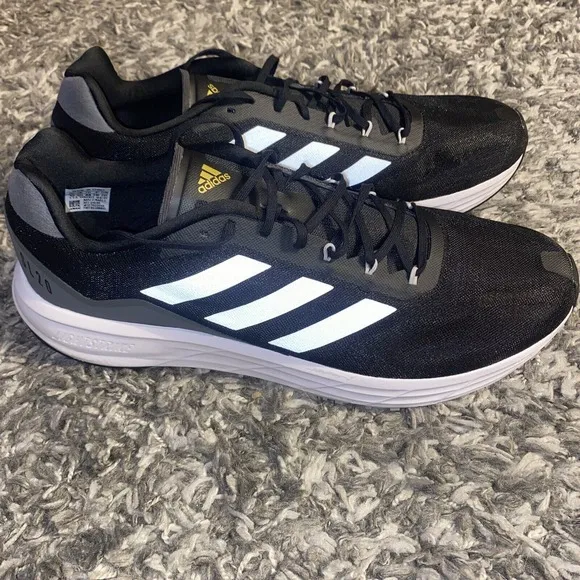NOT PRE OWNED Adidas Mens SL20.2 Trail Running Shoe, Black/White/Gray, sz 13