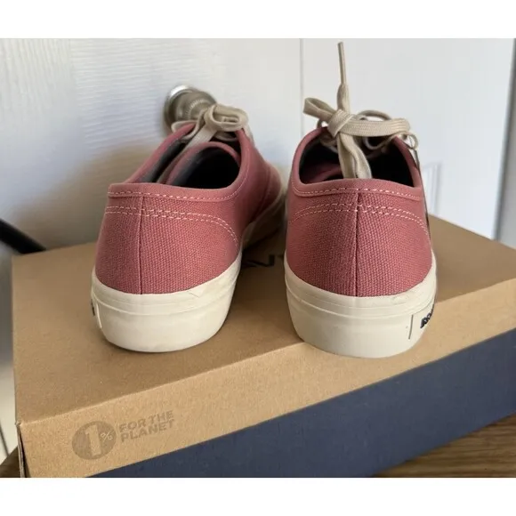 NWB SEAVEES Legend Seachange Red Sz 5 Recycled Sneaker Lace Up Boat Shoe Classic