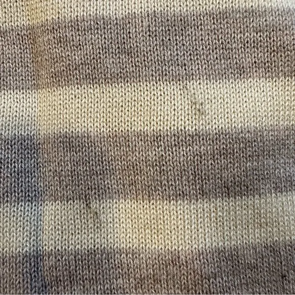 NWD Pact Size M 100% Organic Cotton Oat Stripe Classic Fine Knit Sweater