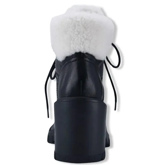 NWOB $258 VACINTA HEELED COMBAT BOOTIE MARC FISHER LTD