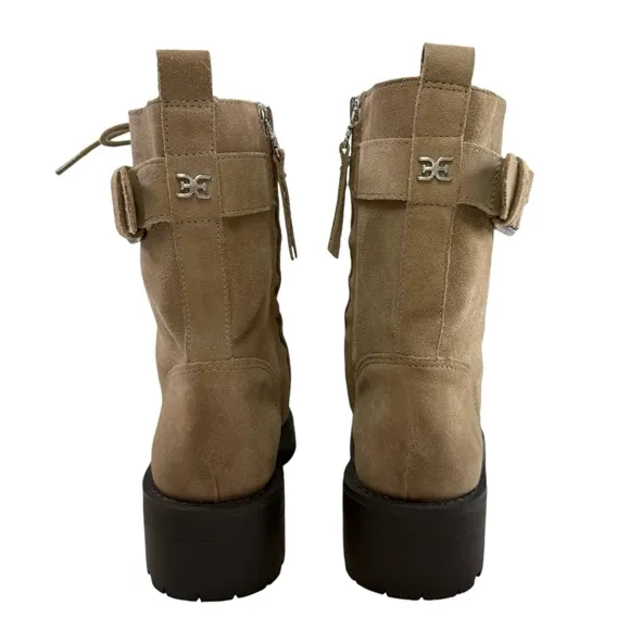 NWOB Sam Edelman Junip Suede Lace-Up Lug Sole Combat Boots Women’s Size 6M