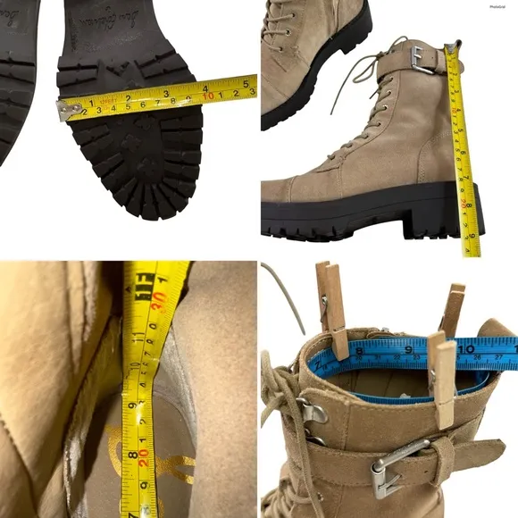 NWOB Sam Edelman Junip Suede Lace-Up Lug Sole Combat Boots Women’s Size 6M