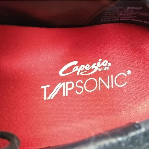 NWOT CAPEZIO Black Lace Up Tapsonic K542 Tele Tone Tap Shoes Size 11.5