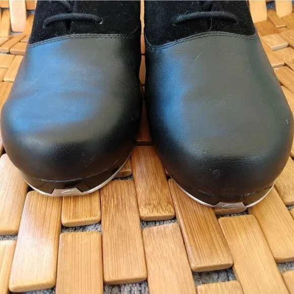 NWOT CAPEZIO Black Lace Up Tapsonic K542 Tele Tone Tap Shoes Size 11.5