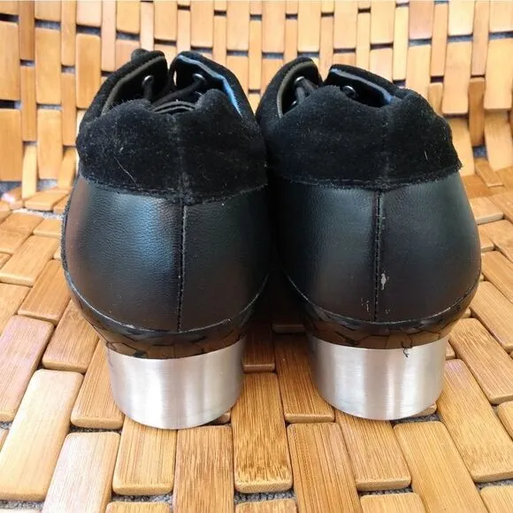 NWOT CAPEZIO Black Lace Up Tapsonic K542 Tele Tone Tap Shoes Size 11.5