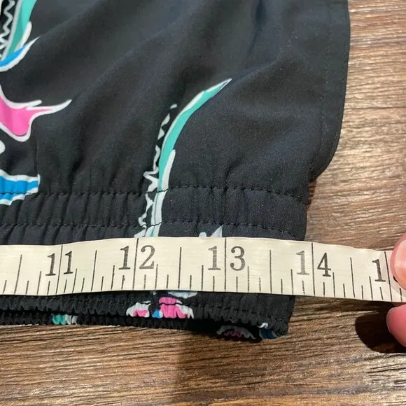 NWOT Chubbies Sz S Havana Nights 4&quot; (2.5&quot;) Lined Classic Swim Trunk Black Palms