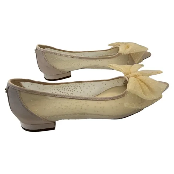 NWOT Circus NY by Sam Edelman Darcey Mesh Pointed-Toe Bow Flats Size 6.5M