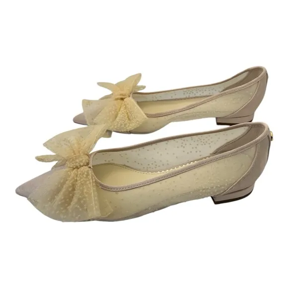 NWOT Circus NY by Sam Edelman Darcey Mesh Pointed-Toe Bow Flats Size 6.5M