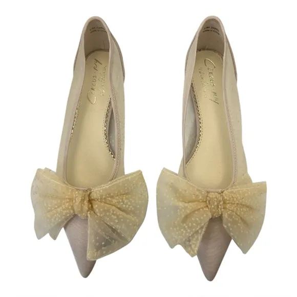 NWOT Circus NY by Sam Edelman Darcey Mesh Pointed-Toe Bow Flats Size 6.5M
