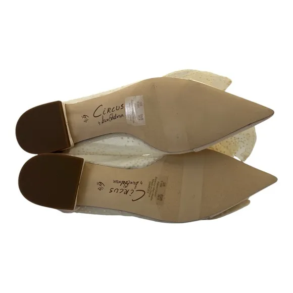 NWOT Circus NY by Sam Edelman Darcey Mesh Pointed-Toe Bow Flats Size 6.5M