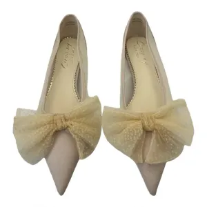 NWOT Circus NY by Sam Edelman Darcey Mesh Pointed-Toe Bow Flats Size 7.5M