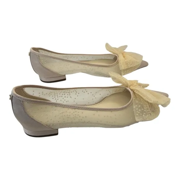 NWOT Circus NY by Sam Edelman Darcey Mesh Pointed-Toe Bow Flats Size 7.5M
