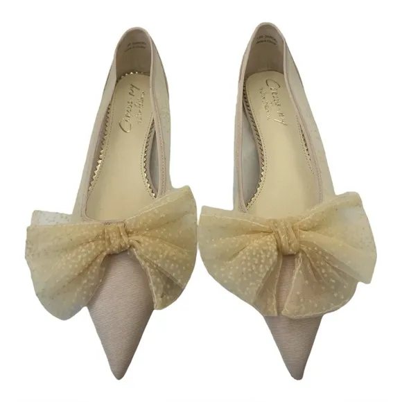 NWOT Circus NY by Sam Edelman Darcey Mesh Pointed-Toe Bow Flats Size 7.5M