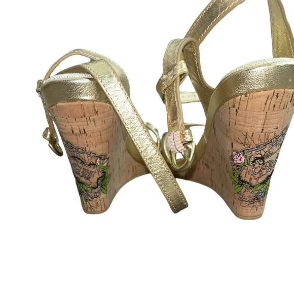 NWOT Coach Ellette Cork Wedges