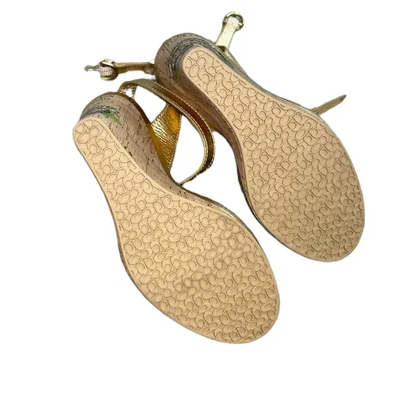NWOT Coach Ellette Cork Wedges