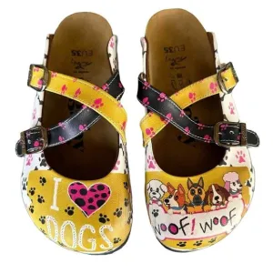 NWOT Goby Size 35 US 4.5/5 I Love Dogs‎ Clogs Shoes