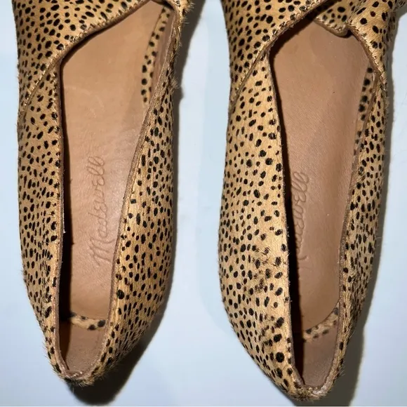 NWOT Madewell Blaine Criss Cross Spotted Peep Toe Flats