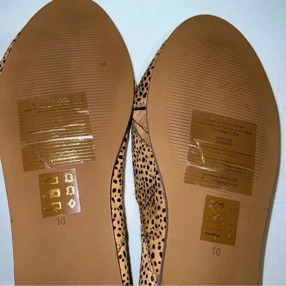 NWOT Madewell Blaine Criss Cross Spotted Peep Toe Flats
