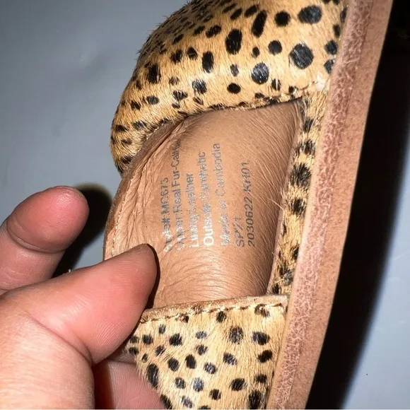 NWOT Madewell Blaine Criss Cross Spotted Peep Toe Flats