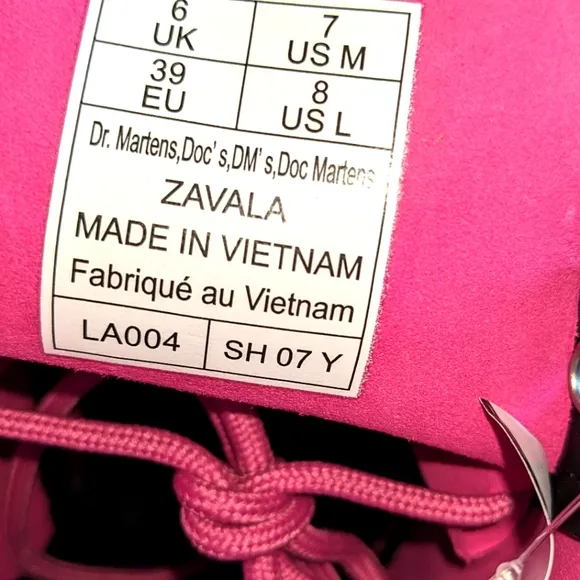 NWOT or Box Women's DR. MARTENS 1460‎ Pink Air Walk Boots size 7
