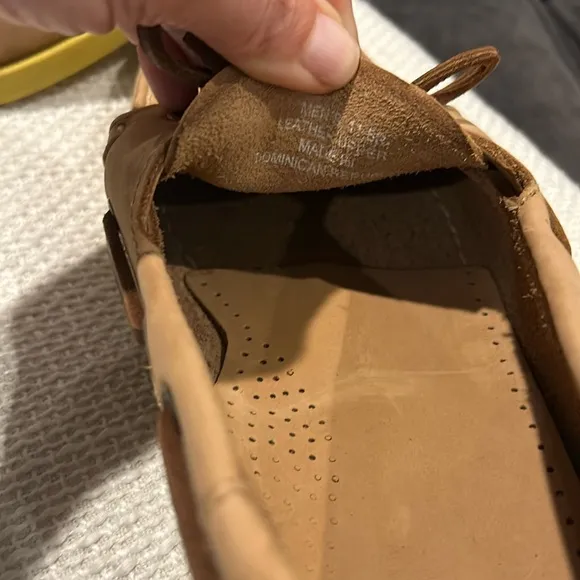 NWOT Sebago Men's “Portland” Tan Leather Dockside’s Boat Shoes Size 11.5