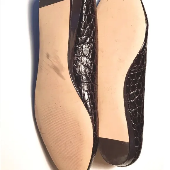 NWOT size 8.5 dark brown Talbots leather wedges