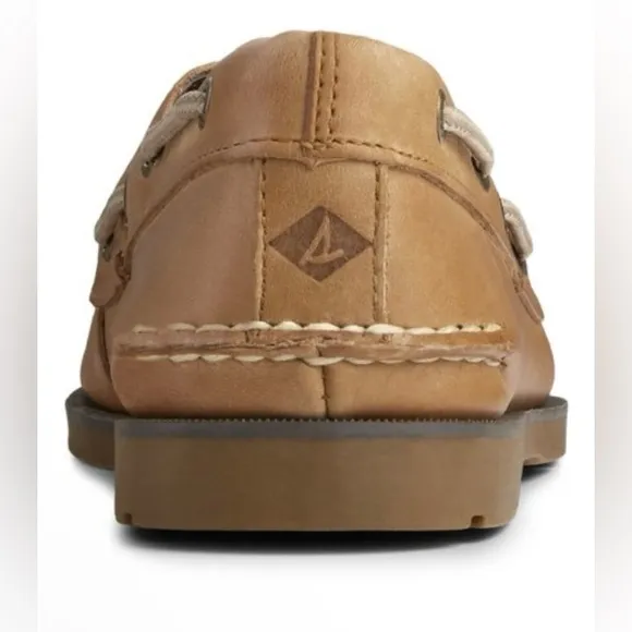NWOT Sperry Men's “Leeward Top Sider”Tan Leather Boat Shoes Multiple Sizes