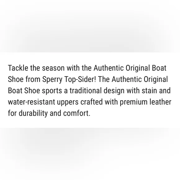 NWOT Sperry Top-Sider Authentic Original Boat Shoe M7 / W9