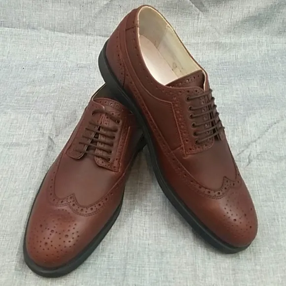 NWOT Swear London Logan wingtip Oxford shoes Brown, sz 42