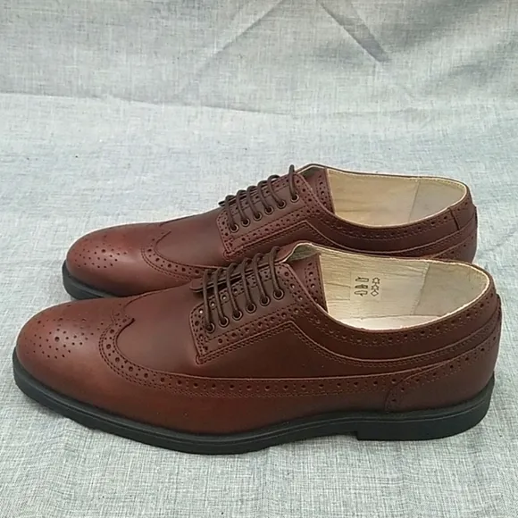 NWOT Swear London Logan wingtip Oxford shoes Brown, sz 42