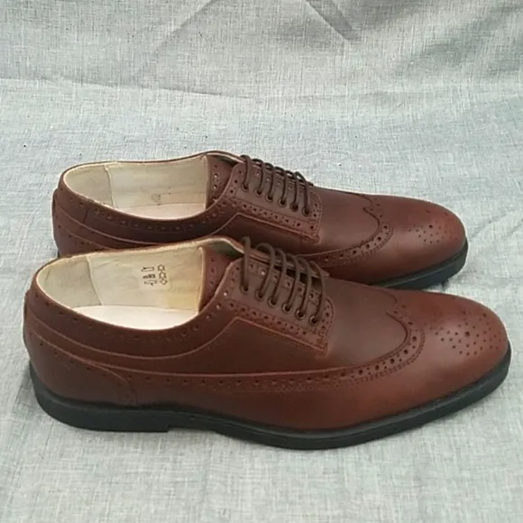 NWOT Swear London Logan wingtip Oxford shoes Brown, sz 42