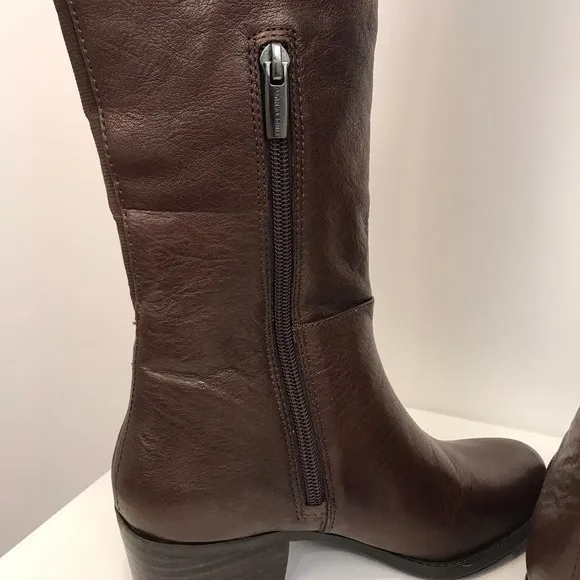NWOT Vince Camuto Lace Up Leather Riding Boots