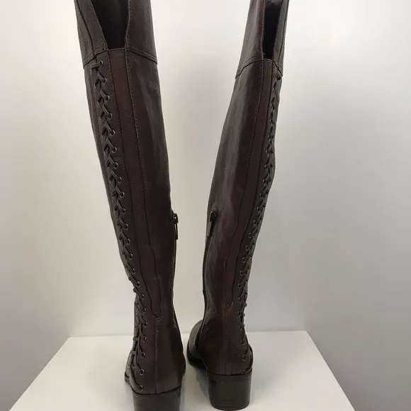 NWOT Vince Camuto Lace Up Leather Riding Boots