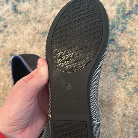 NWOT Rothy’s Birdseye Cloud Gray Round Toe Flats size 7.5