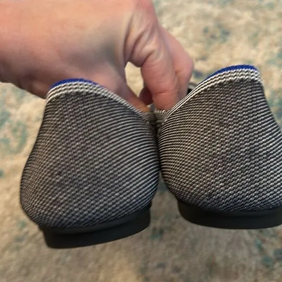 NWOT Rothy’s Birdseye Cloud Gray Round Toe Flats size 7.5