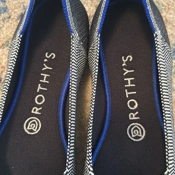 NWOT Rothy’s Birdseye Cloud Gray Round Toe Flats size 7.5