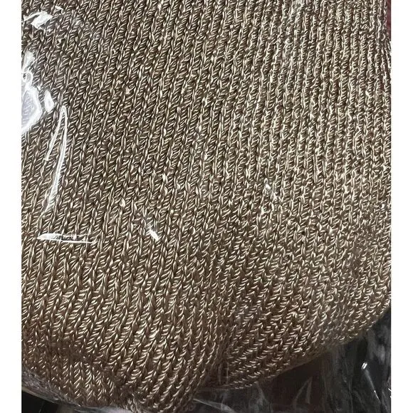 NWT $218 Women's ETCETERA X-Large Carmel Brown‎ Long Sleeve Sweater Sheen CNS-C