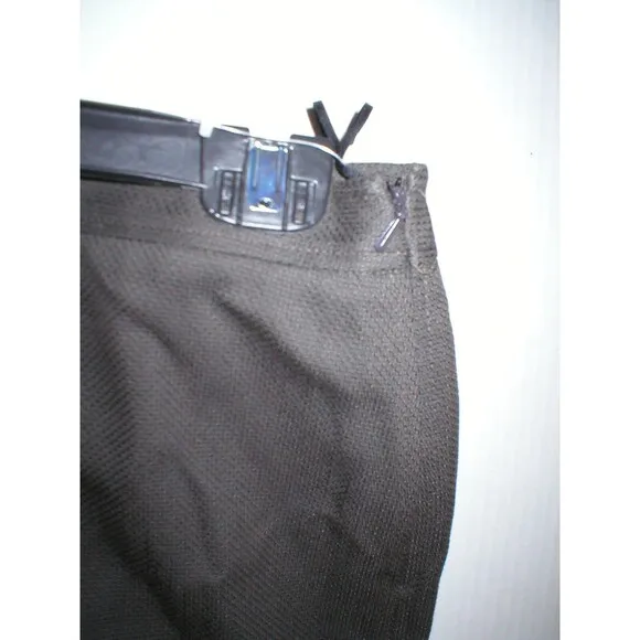 NWT $298 W Worth New York Brown 4 Womens Skirt Round Hem Slim Pencil Pique Work