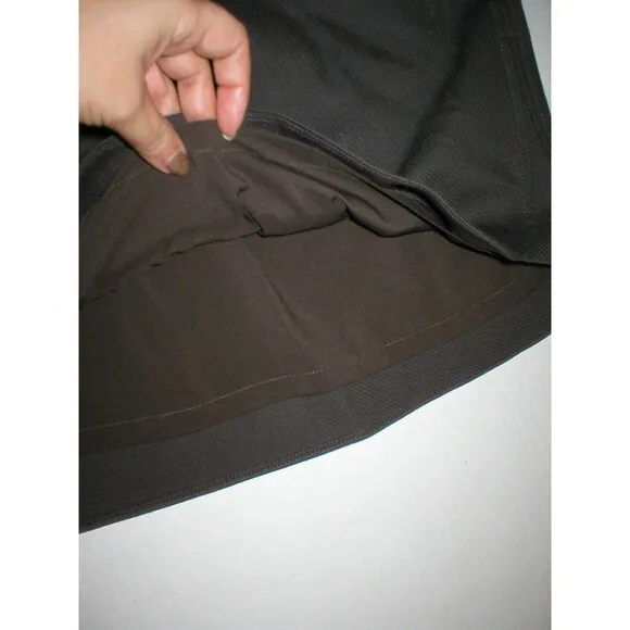 NWT $298 W Worth New York Brown 4 Womens Skirt Round Hem Slim Pencil Pique Work