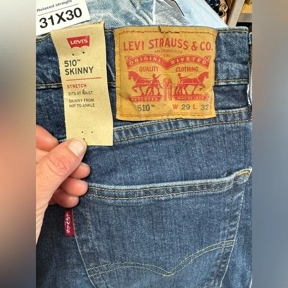NWT 29x32 Levi's Men's 510 Skinny Fit Jeans