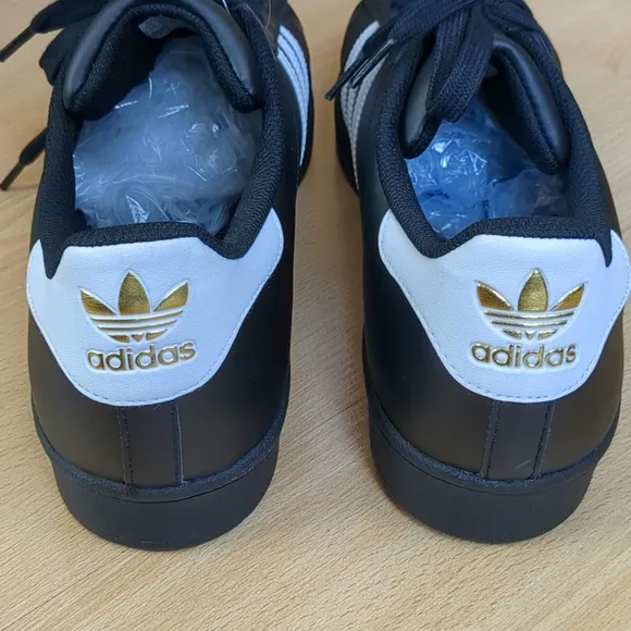 NWT! Adidas Superstar Foundation Mens Classic Black White Size 13