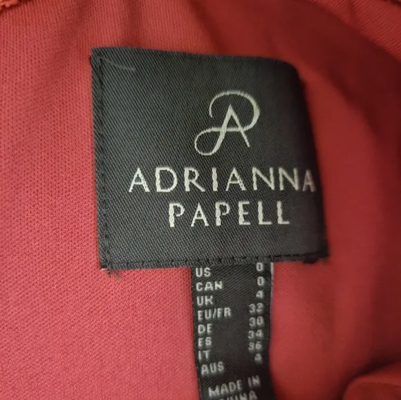 NWT Adrianna Papell Floral One Shoulder Chiffon Maxi Dress Sz 0