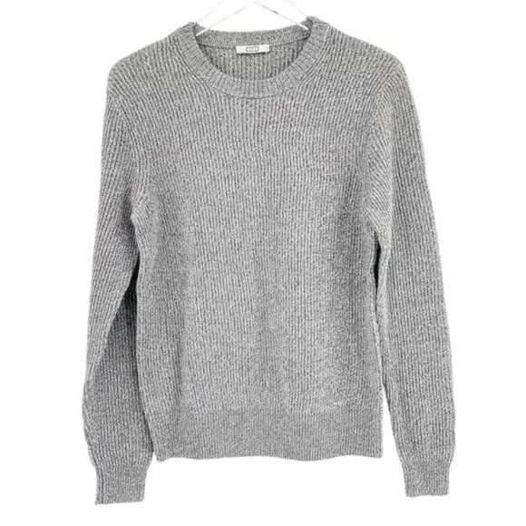 NWT AYR Sweater The Sloop Soft Gray TV Color Fuzzy Merino Wool