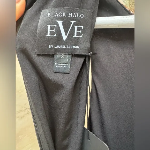 NWT!!!! Black Halo Eve Floral Mesh Gown
