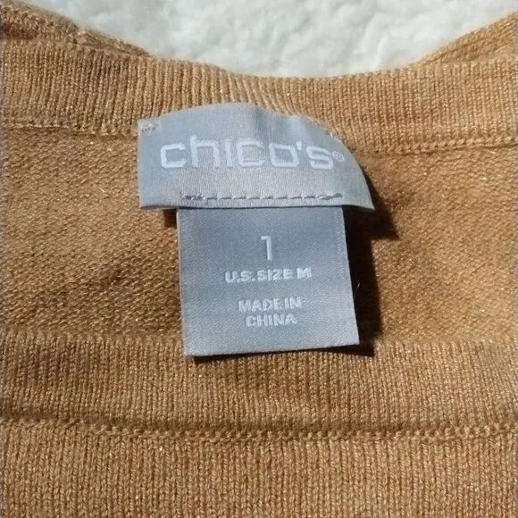 NWT Chico's Sparkly Sweater Sz1/Med