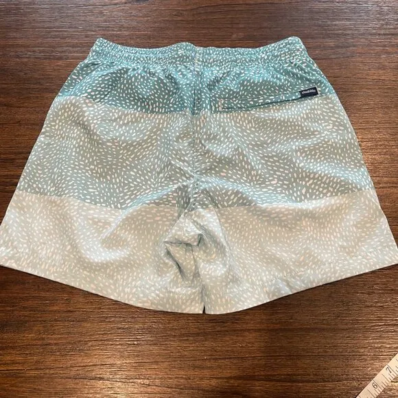 NWT Chubbies Men's S The Whale Sharks 5.5&quot; Classic Swim Trunk Blue Stripe Spots