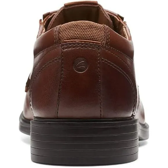 NWT Clarks Men's Clarkslite Cap Oxford Shoes, Tan Leather, 7